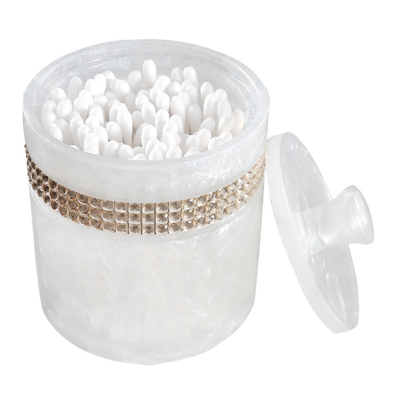 Innovative Resin Cotton Swab Toothpick Box Holder Jewelry Storage Container