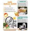 Commercial Vegetable Slicer - Manual Adjustable Thickness 0.2-13mm, Stainless Steel