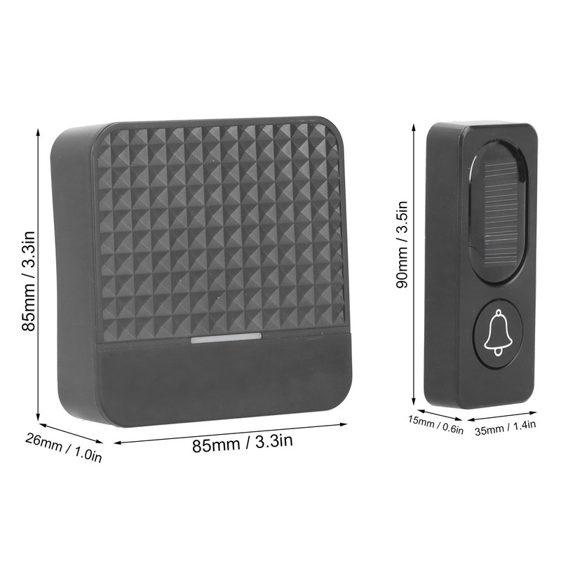 Wireless Door Bell Solar Powered Waterproof Intelligent Doorbell Set