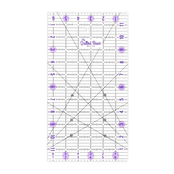 The Quilted Bear Quilting Rulers - Transparent Acrylic Non Slip