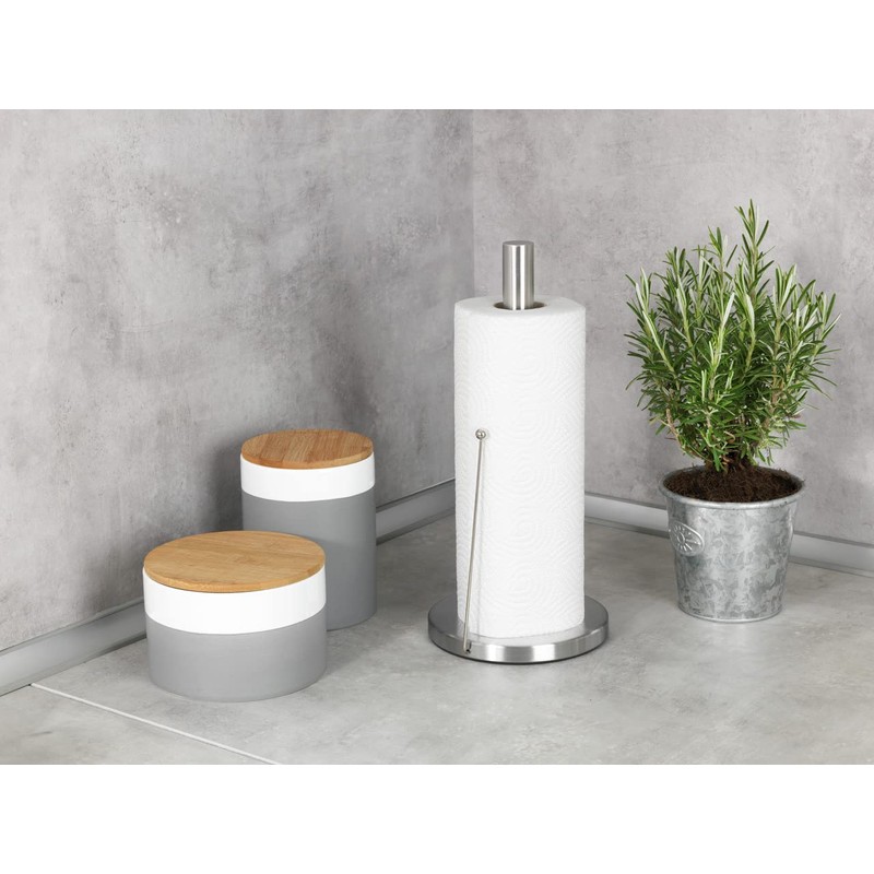Wenko Kitchen roll Holder Clayton, Stainless_Steel Silver, 15 x 15