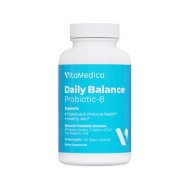 VitaMedica | Daily Balance Probiotic-8 | Probiotic Supplement | 16 Billion CFUs | Gut Health | Digestive, Skin, & Immune Support | Constipation, Diarrhea, Gas & Bloating Relief | Vegan | 60 Count