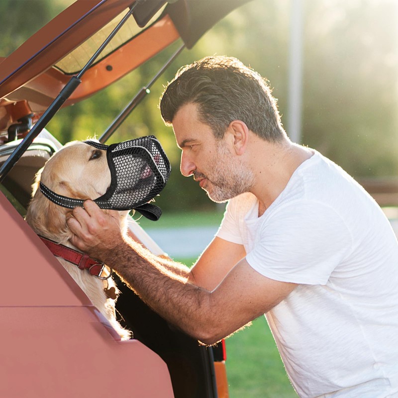 Adjustable Puppy Muzzles, Soft Mesh Muzzle for Small, Dog Muzzle