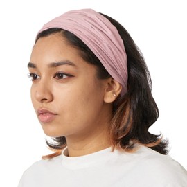 CHARM Womens Cotton Bandana Headband - Yoga Elastic Head Cover Boho Hair Scarf Pink