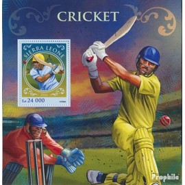 Sierra Leone miniature sheet 1061 (complete. issue.) unmounted mint/never hinged ** MNH 2016 Cricket (Stamps for collectors) Ball games without football (basketball/handball/basebal