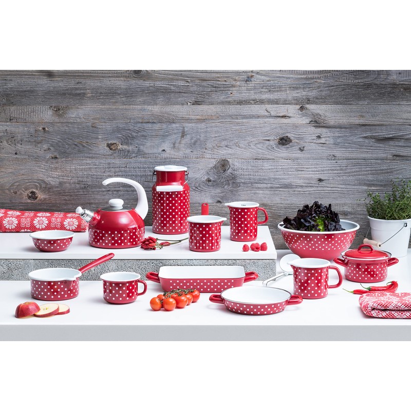 Riess, 0304-077 Kitchen Bowl Diameter 16 cm Red Dots Vol.