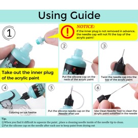 MUBYOK 1oz Matte Acrylic Paint Set with precision applicator cap for Car freshie Painting, Drawing & Art Supplies, DIY Arts And Crafts Freshie Supplies For Adults(Pack of 12)