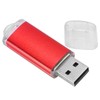 USB Flash Drive Transparent Cover Red Portable Storage Memory Stick