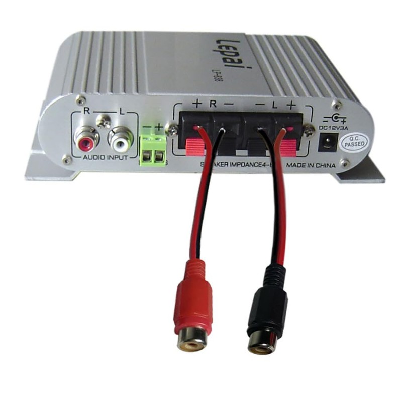 Generic 2-Pack Female to Speaker Wire Adapter Cable, 5.5-inch/14cm -