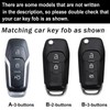 ontto 3-Button Car Key Cover Fit for Ford Flip Folding