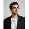 JOLLYNOVA Photochromic Progressive Reading Glasses Men,Half Rim TR90 Temples Blue