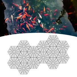 Plastic Pond Fish Protector Net 20Pcs, 6 Angle Pond Fish Net Mesh Cover for Fish Protection Floating Pond Fish Protector, Avoid Heron Deterrent