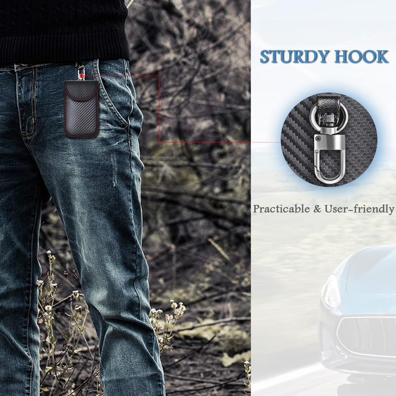 Upgraded Bag for Key Fob (2 Pack),Premium Key Fob Protector–