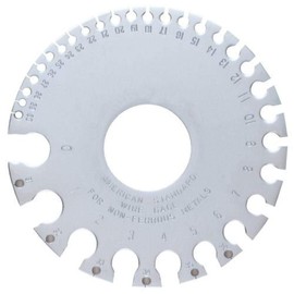 General Tools 20 Wire Round Gage, American Standard,Satin