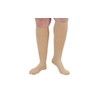 Lymphedivas Beige Medical Graduated Compression Sock Pair 30-40mmHg (Long Closed-Toe