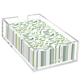 Douildhaiy Acrylic Guest Towel Napkin Holder,Clear Paper Towel Tray Guest Hand Towel Holder,Table Top Decorative Crystal Napkin Tray for Bathroom,Restaurant,Office,Home, Hotel