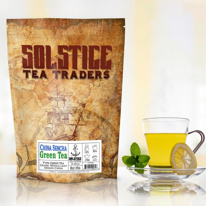Solstice Loose Leaf Sencha Green Tea, 1 LB, Bulk 16-Ounces