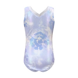 Cucudy Gymnastics Leotards for Girls Dancewear - Sleeveless Gradient Color Diamond Leotard Dancing Ballet Gymnastics Athletic Leotard Gift for 5-12 Years Girls