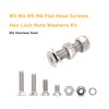 binifiMux 1020pcs M3 M4 M5 M6 Flat Phillips Countersunk Head
