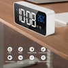 Mirror LED Alarm Clock Two Sets of Alarm Rechargeable Voice
