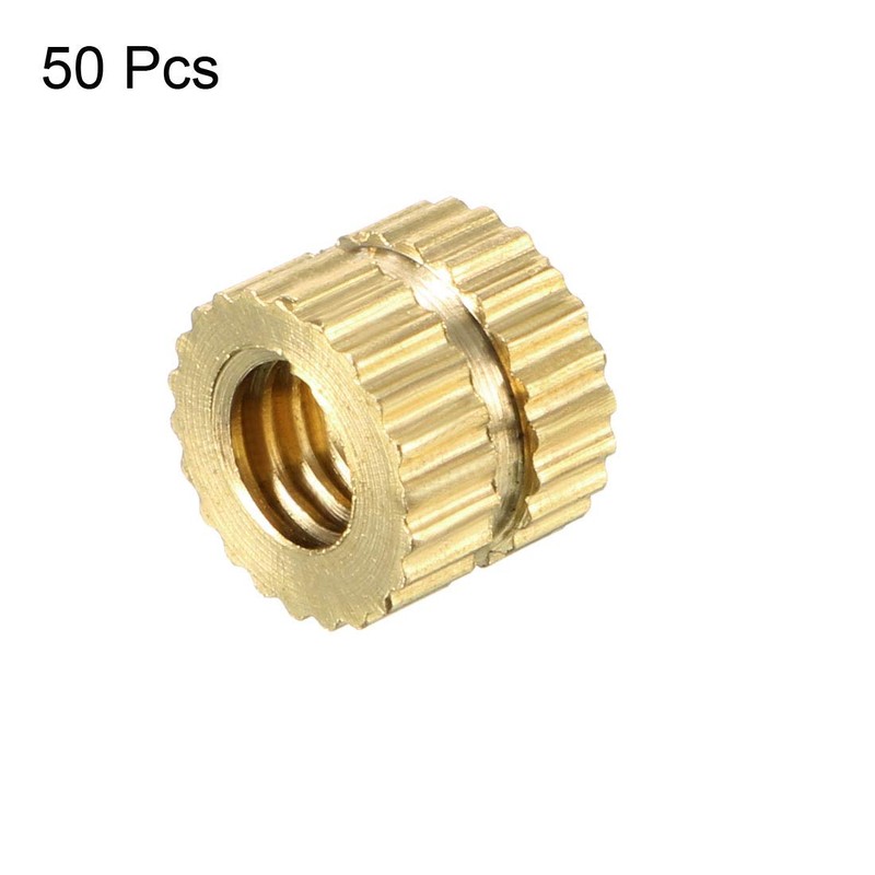 sourcing map Pack of 50 Knurled Screws Screw Nuts M4
