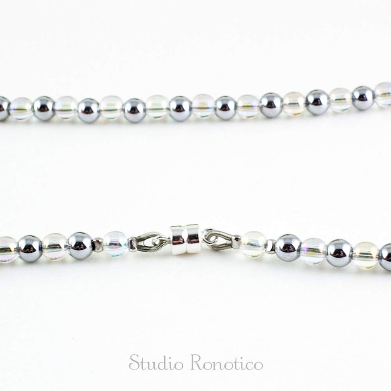 Ronotico jnk-31 Magnetic Necklace, Stylish, Unisex, Rainbow Aura Crystal, Natural
