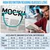 WEMOOTANTS Green Reading Glasses 1.0 Women Men Square Readers with