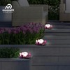 MooneLit Creations MCSLOTUS-V Violet Lotus Flower Solar LED Garden Light