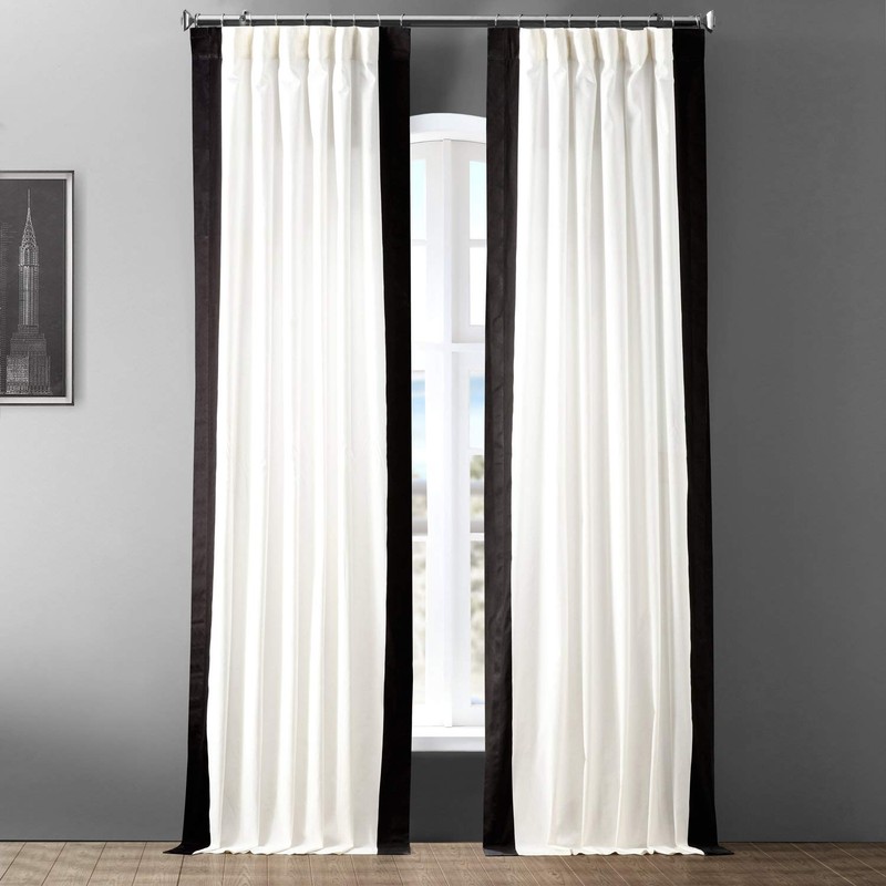 HPD Half Price Drapes Panama Cotton Curtains for Living Room,