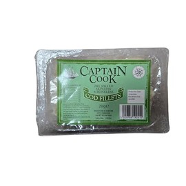Captain Cook Dry Salted Skinless & Boneless Cod Fillets, 250g