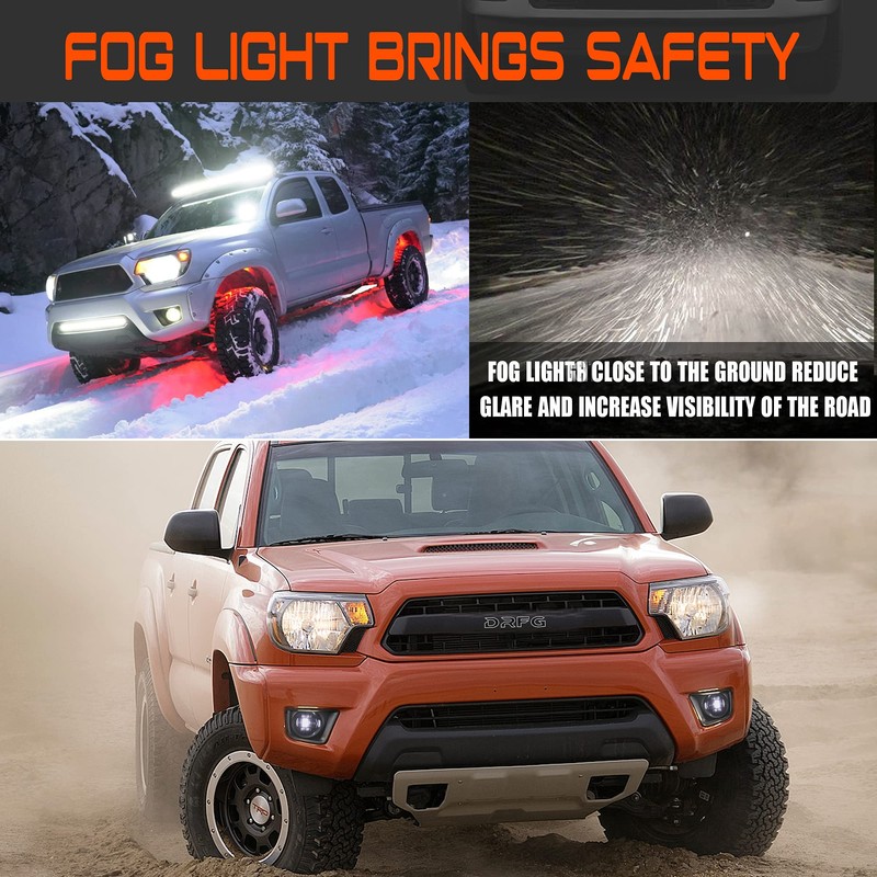 DRFG LED Fog Light with DRL Compatible for Tacoma 2012