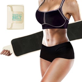 Lisacool Sculpt Touch Waist Trainer for Women Sweat Band for Stomach Waist Trimmer Stomach Wrap for Workout Adjustable Lumbar Trainer M Champagne