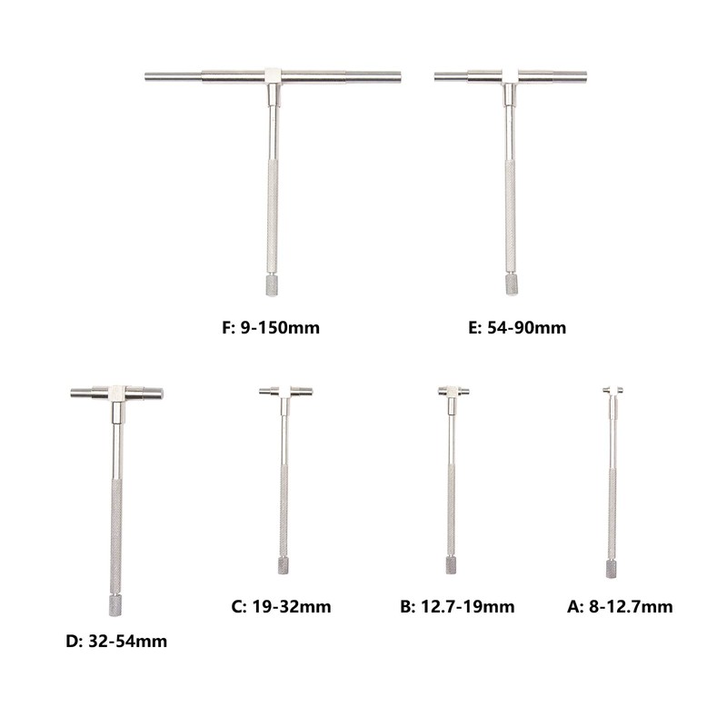 Beslands Telescopic Gauge Set 6 Pcs - Adjustable Inner Diameter