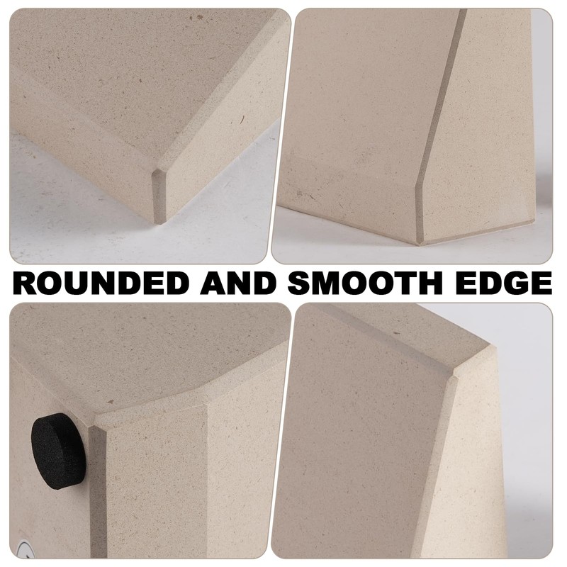 Book End, Natural Marble Bookend for Shelves, Non-Skid Bookends for