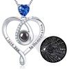 GinoMay Birthday Gifts for Women, Heart Necklace, I Love You