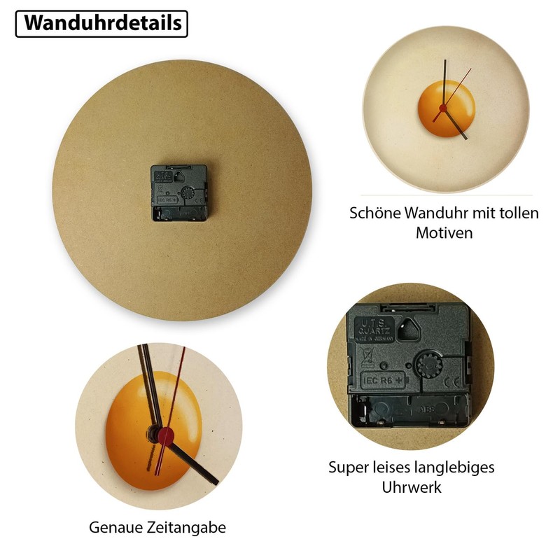 speecheese Fried Egg Wall Clock Funny Joke Item for a