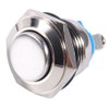 Momentary Push Button Start Switch, 16mm 12V Waterproof Metal Button