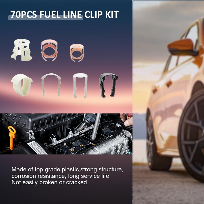 Fuel Line Clips, Auto Clips Replacement Kit, Fuel Line Clamps,