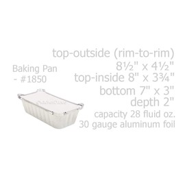KitchenDance Disposable Aluminum Closable Loaf Pans with Lids - 2 Pounds Aluminum Foil Pans for Cakes, Cobblers - Baking Pans Perfect for Baking, Storing, Preparing Food - 1850 (Silver, 25)