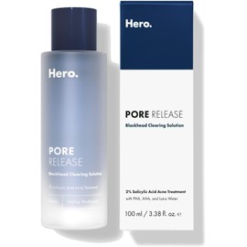 HERO COSMETICS Solución Exfoliante Para Puntos Negros Pore Release, Tónico Con 2% De Ácido Salicílico Con Aha Y Pha, 100 Ml