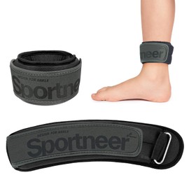 Sportneer upgraded ankle weights for kids, Curved Design for Ankles, 0.5 lbs x 2, Black-Gray