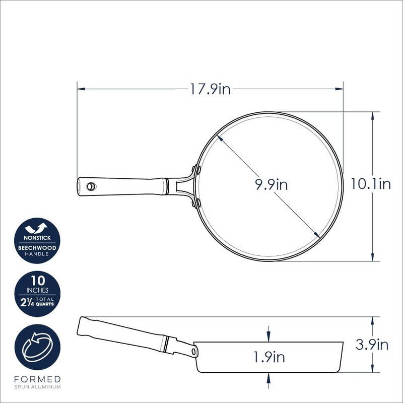 Nordic Ware Cardamom Ceramic Nonstick 10 Inch Fry Pan