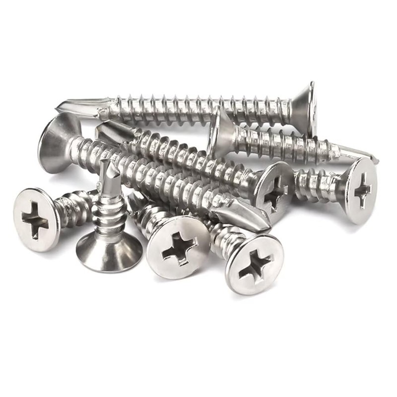 SYDARSYN 126 Pieces M4.2 Self-Tapping Stainless Steel Self Drilling Screw
