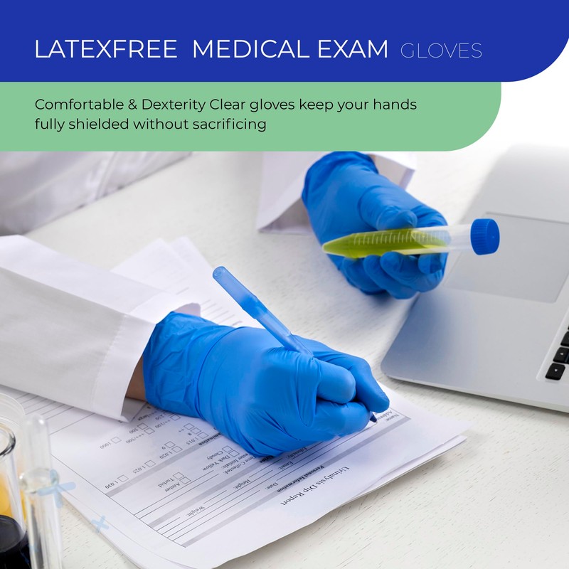 K-MART Gloveman Blue Nitrile Disposable Gloves (Box of 100) (Large)