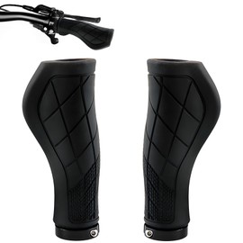 Aiyraa Ergonomic Bicycle Grips, Non-Slip MTB Grips with Lock-On Design, Handlebar Grips for 22.2 mm Bicycle, Mountain Bike and Trekking Bike, Bicycle Grips for Road Bike and City Bike