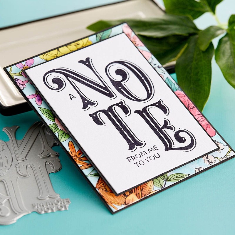 Spellbinders A Note from Me to You Betterpress Plate, Metal,