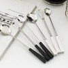 (Hyunwoo) Hyunwoo Black and White Long Spoon 3-Piece Set /