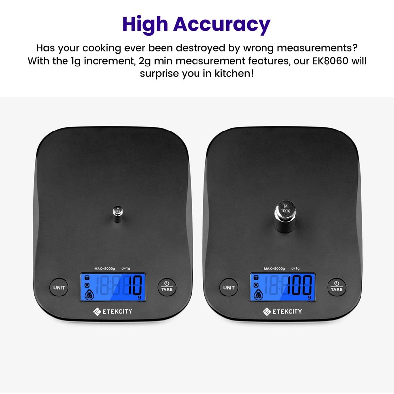Etekcity Food Kitchen Scale, Digital Weight Grams and Oz for