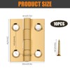 10PCS Mini Solid Brass Hinge Jewelry Box Cabinet Drawer Butt