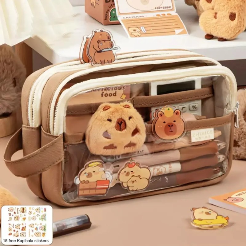 Lápiz Estuche Aesthetic Lapicera Capibara Papelería Bonitos